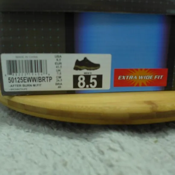 Skechers After Burn M Fit Brown Athletic Shoes Men's Size 8.5 Wide 50125EWW