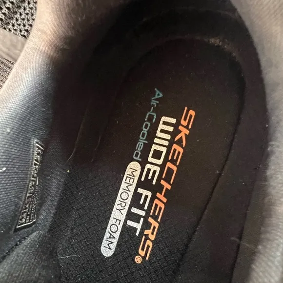 Skechers Men's Bounder Oxford Athletic Shoes 52504 Black size 9.5 Wide Fit