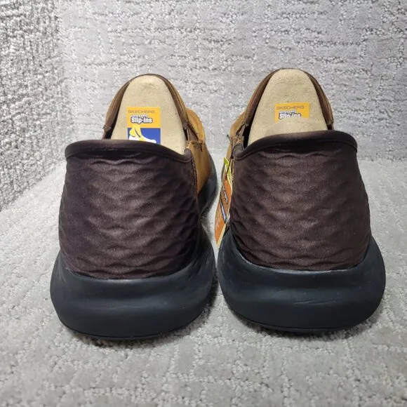 Skechers Parson Oswin Men's Size US 12 Brown Leather Slip On Shoes 204866WW