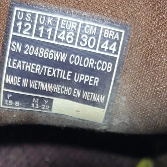 Skechers Parson Oswin Men's Size US 12 Brown Leather Slip On Shoes 204866WW
