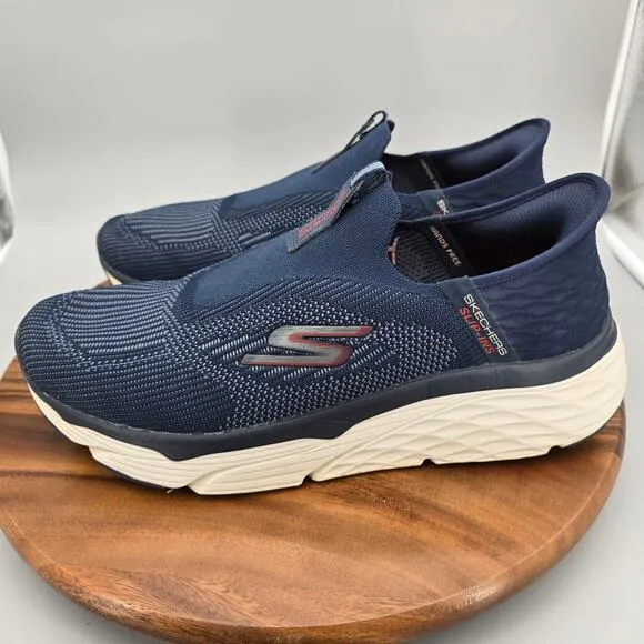 Skechers Slip Ins Shoes Men's 12 Extra Wide Navy Blue Max Cushioning Sneakers