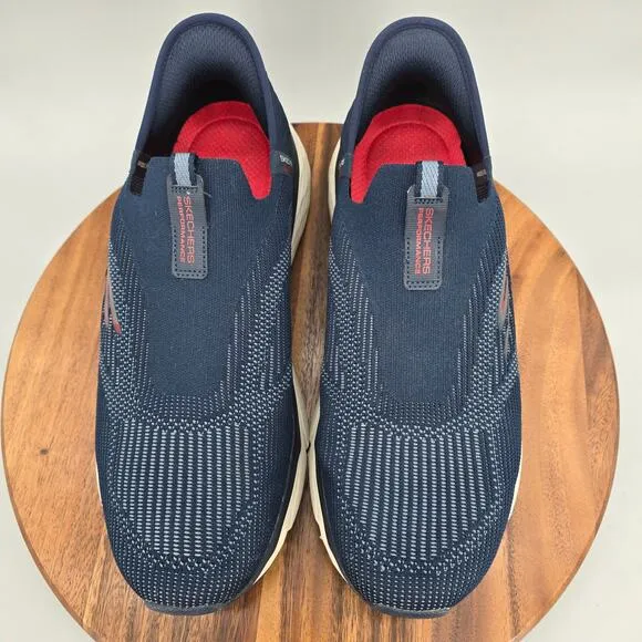 Skechers Slip Ins Shoes Men's 12 Extra Wide Navy Blue Max Cushioning Sneakers