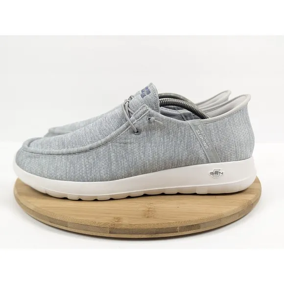 Skechers Slip Ins Size 11 Mens Gray Hands Free Shoes Go Walk Max Sneakers