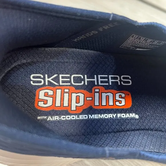 Skechers Ultra Flex 3.0 Mens 11 Shoes Navy Blue Slip In Hands Free Smooth Step