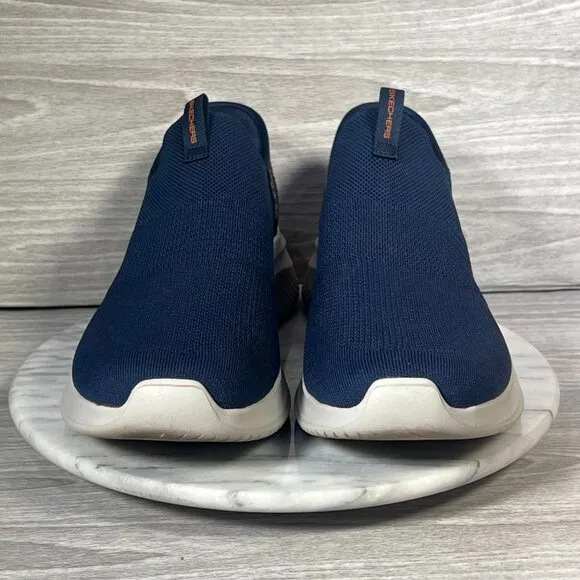 Skechers Ultra Flex 3.0 Mens 11 Shoes Navy Blue Slip In Hands Free Smooth Step