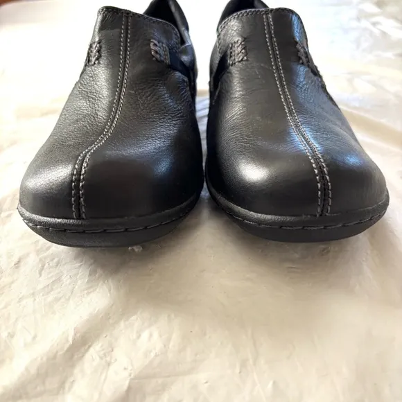 Skechers Washington Ellensburg Black Leather Slip-On Shoes SZ 11 NWOT Relax fit