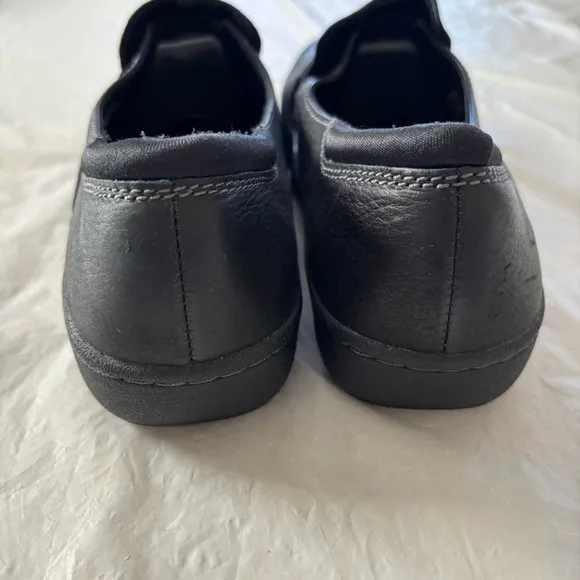 Skechers Washington Ellensburg Black Leather Slip-On Shoes SZ 11 NWOT Relax fit