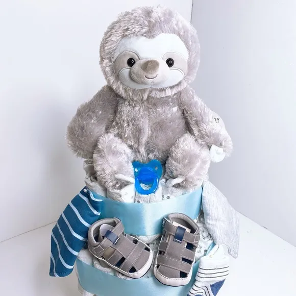 Sloth Diaper Cake, Baby Shower Gift