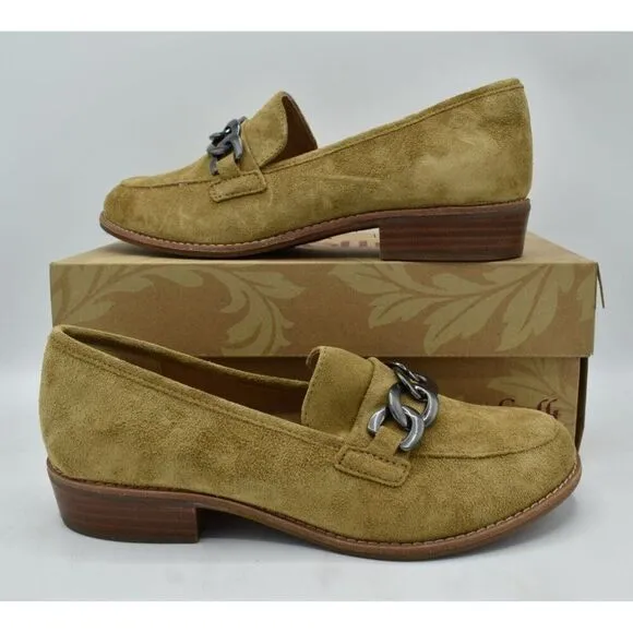 Sofft Womens Size 9 Nevara Hazelwood Suede Slip On Loafers Shoes