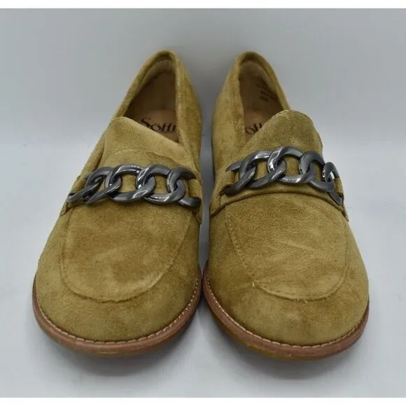 Sofft Womens Size 9 Nevara Hazelwood Suede Slip On Loafers Shoes