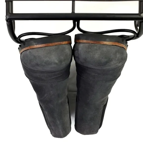 Sorel Addington Grey Suede Waterproof Heeled Chelsea Ankle Boots Womens Size 12