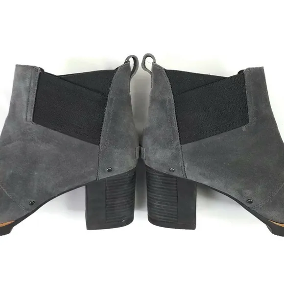 Sorel Addington Grey Suede Waterproof Heeled Chelsea Ankle Boots Womens Size 12