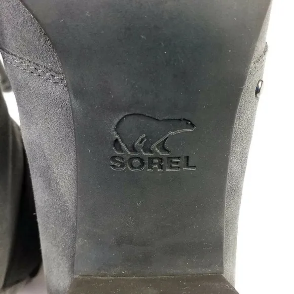 Sorel Addington Grey Suede Waterproof Heeled Chelsea Ankle Boots Womens Size 12