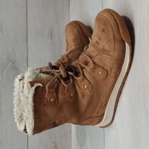 Sorel Big Kids Girls Whitney Juniors Joan Outdoor Leather Ankle Boots shoes 4