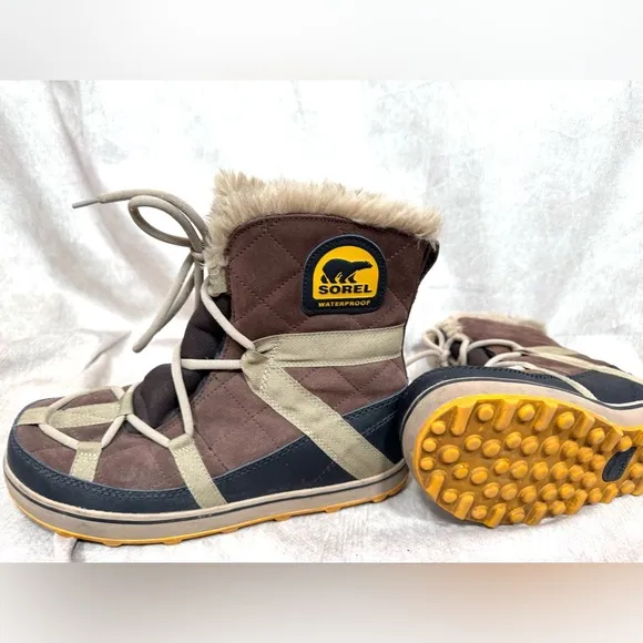 Sorel Brown and Tan Waterproof Boots
