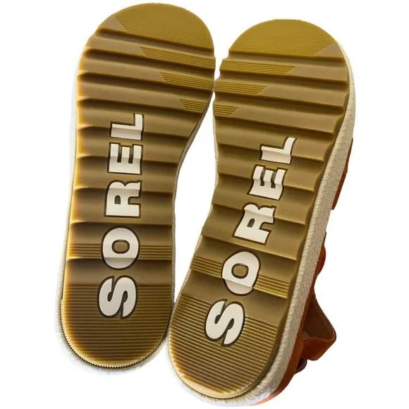 Sorel Burnt Orange Cameron Flatform Lace Gladiator Sandals Women'sSize 8.5 NEW