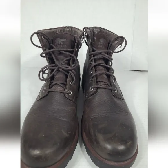 Sorel Caribou Six Brown Leather‎ Waterproof Boots Men's size 13
