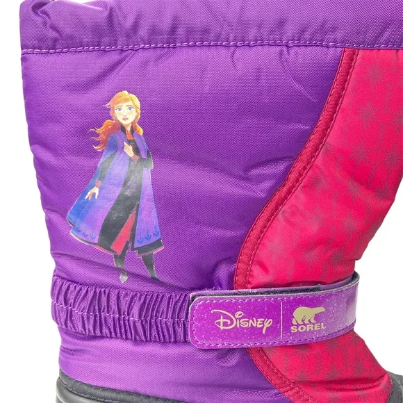 Sorel Disney rain boots toddler Waterproof Little Youth Flurry Frozen 2 PURPLE,