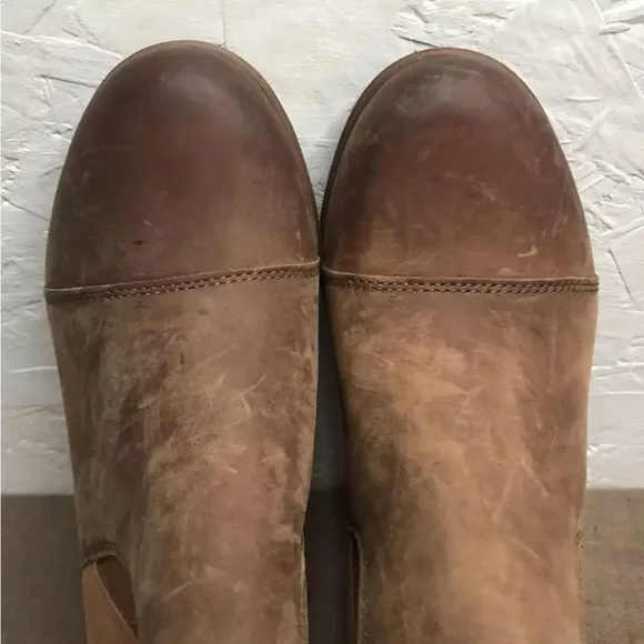 SOREL Evie Pull-On Size 6.5 Velvet Tan Waterproof Leather &amp; Suede Ankle Boots