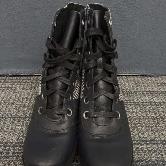 Sorel Girls Joan Of Artic Lexie Wedge Boots Black Size 4 Waterproof