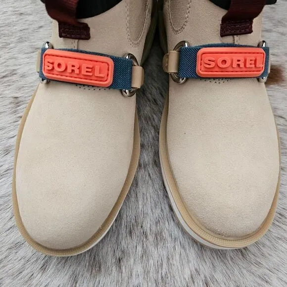 SOREL Hi-Line EQ Women's Waterproof Chelsea Boots in Ceramic Chalk Size 8 NEW