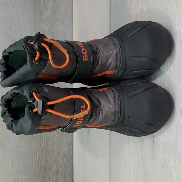 Sorel Kids Boys Outdoor Duck Rubber Waterproof Boots shoes sz 10