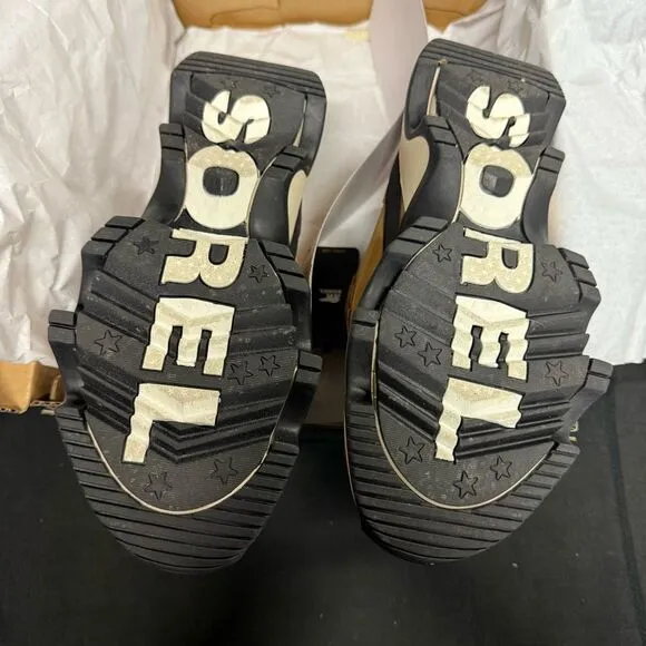 Sorel Kinetic Impact Caribou Waterproof Boots Tawny Buff Black 8