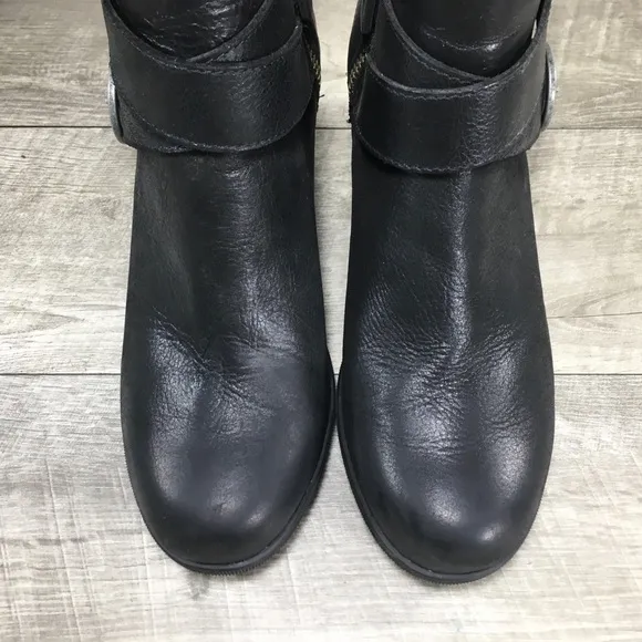 Sorel NL3360 Joan of Arctic Wedge II Waterproof Black Buckle Zip Women Boots 8.5
