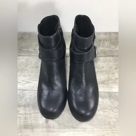 Sorel NL3360 Joan of Arctic Wedge II Waterproof Black Buckle Zip Women Boots 8.5