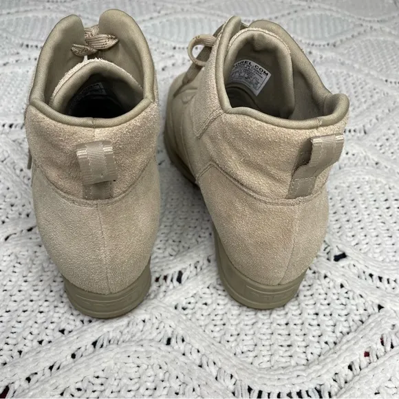 Sorel Tan Evie Sport Lace Up Bootie Waterproof Suede Wedge Ankle‎ Sneaker Boots
