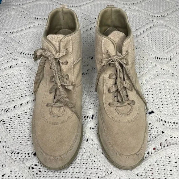 Sorel Tan Evie Sport Lace Up Bootie Waterproof Suede Wedge Ankle‎ Sneaker Boots