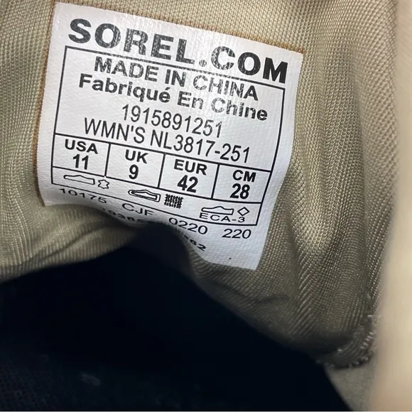 Sorel Tan Evie Sport Lace Up Bootie Waterproof Suede Wedge Ankle‎ Sneaker Boots