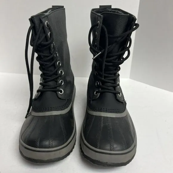 Sorel Women's 1964 Canvas Waterproof Winter Boots Black, Size 10 M