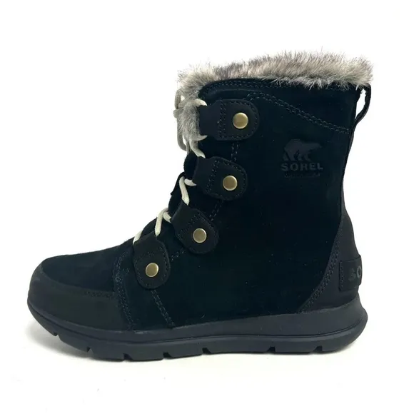 Sorel Women's Explorer Joan Waterproof Boots Black, Size 7 M