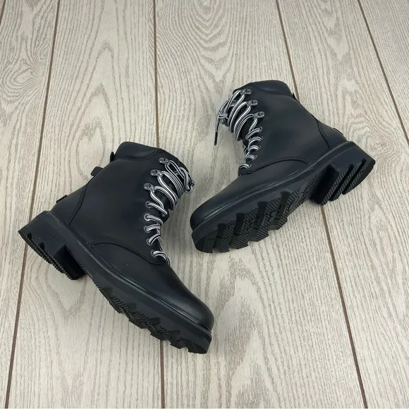 Sorel Women's Lennox Leather Lace-Up STKD WP Boots 7.5US Black / Sea Salt $190
