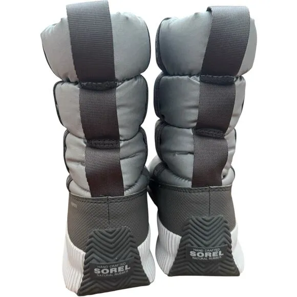 Sorel Women's Out N About Mid Puffy Boots In Silver Size 8