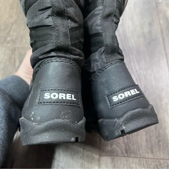 Sorel Women’s Whitney Tall Lace II Boot Black Waterproof Boots Women’s Size 5