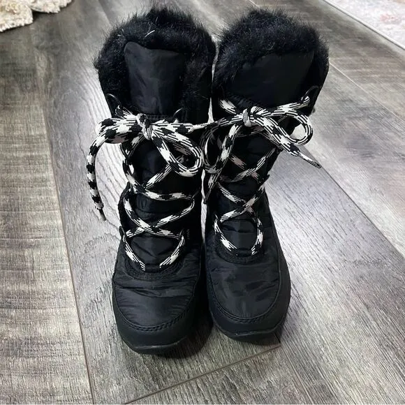 Sorel Women’s Whitney Tall Lace II Boot Black Waterproof Boots Women’s Size 5