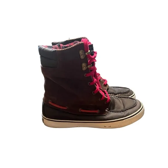 Sperry Top Sider Acklins Boots Size 7.5 Corduroy Flannel Plaid Fall Outd…