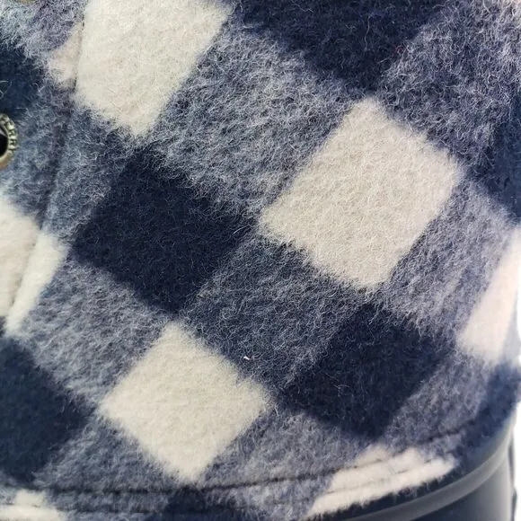 Sperry Top Sider Saltwater Youth Sz 6Y Blue Plaid Wool Waterproof Duck Boots