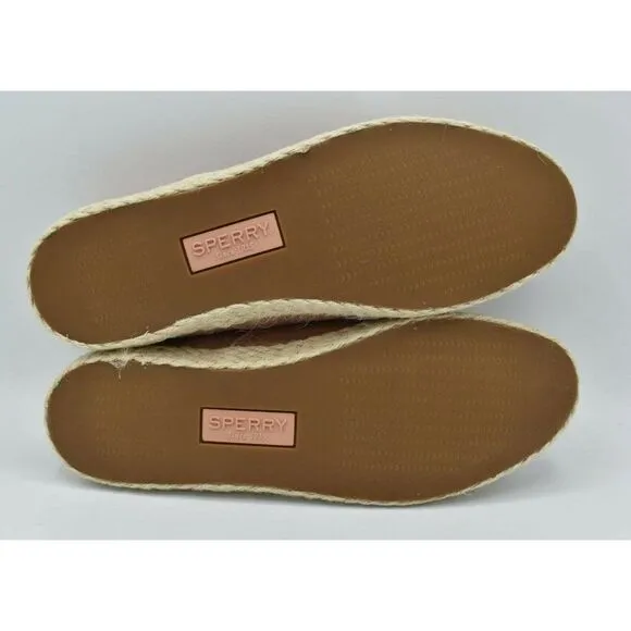Sperry Womens Size 7 M Sailor Blush Jute Slip On Shoes STS84893