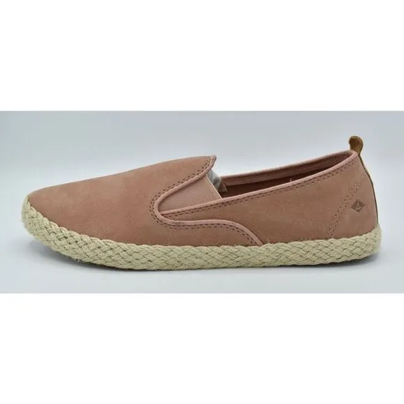 Sperry Womens Size 7 M Sailor Blush Jute Slip On Shoes STS84893