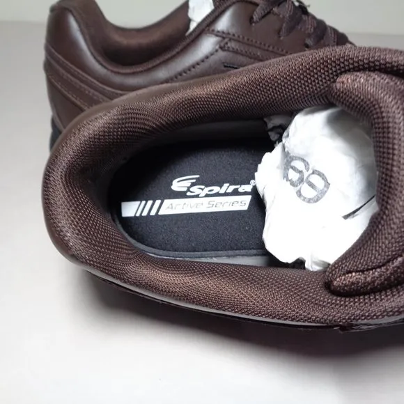 Spira Size 10 Wide WaveWalker Brown Leather New Men's Walking Shoes