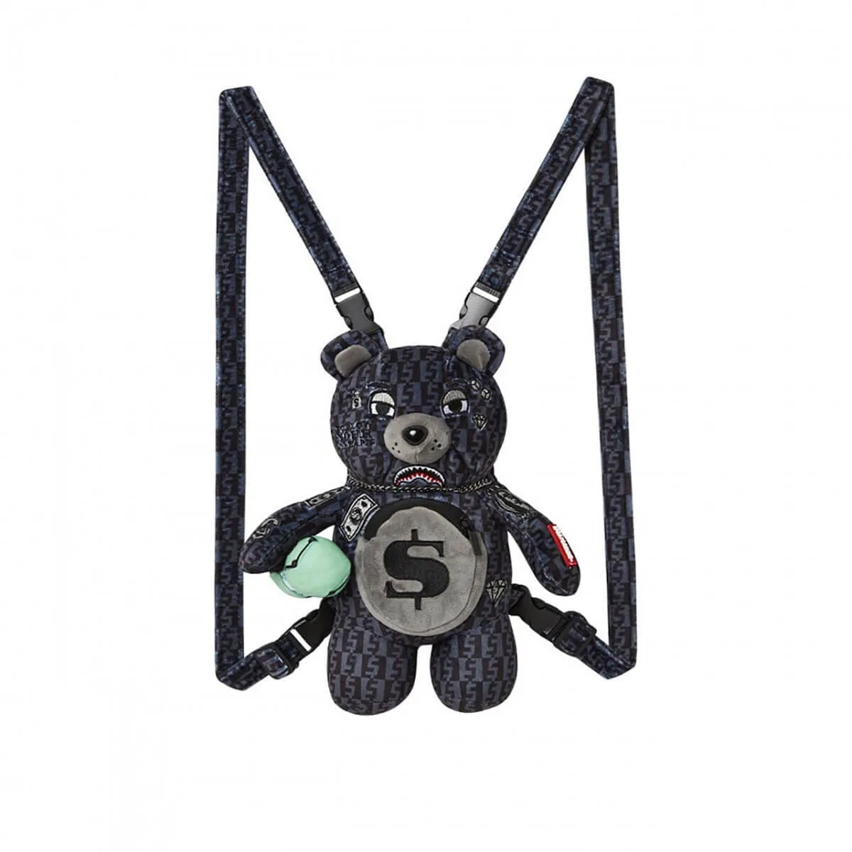 Sprayground Money Check Grey Mini Cub Bear