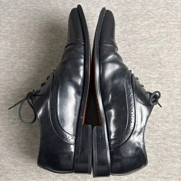 Stacy Adams Mens Oxford Lace Shoe Black Leather Size 10 M Tie Up 20135-001