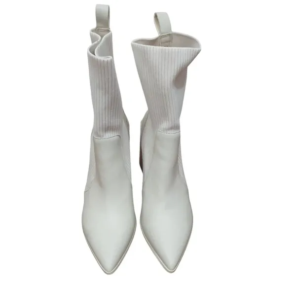 Steve Madden Womens Tackle Ivory Ankle Boots Shoes 11 Medium