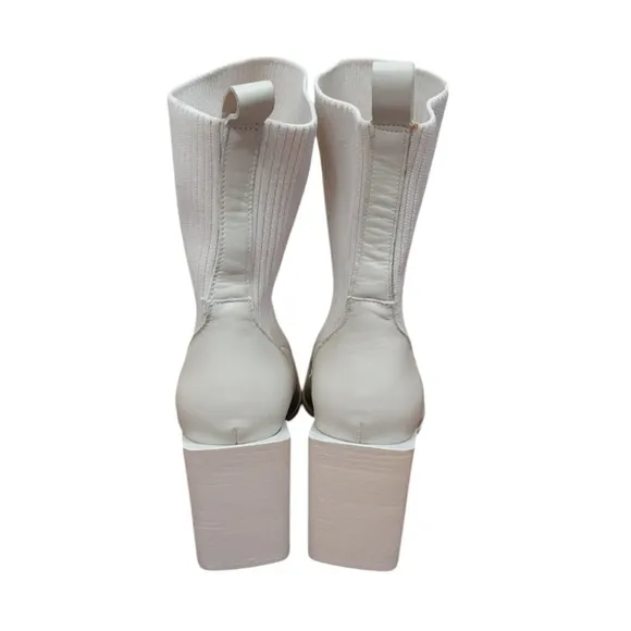 Steve Madden Womens Tackle Ivory Ankle Boots Shoes 11 Medium