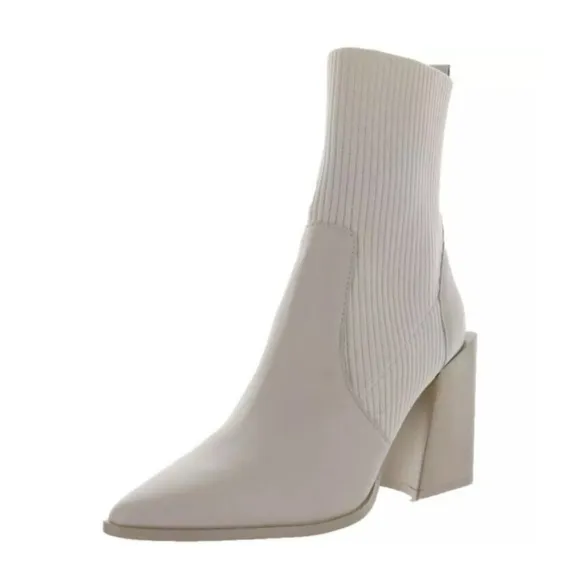 Steve Madden Womens Tackle Ivory Ankle Boots Shoes 11 Medium