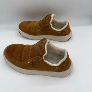 Stio Colter Low Tan Suede Sherpa Lined Slip-On Casual Shoes Size 6 Outdoor