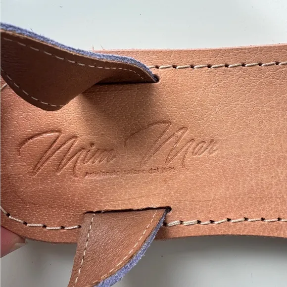 ⭐️Stunning Mir Mar Italian Handcrafted suede Purple Leather Sandals 37